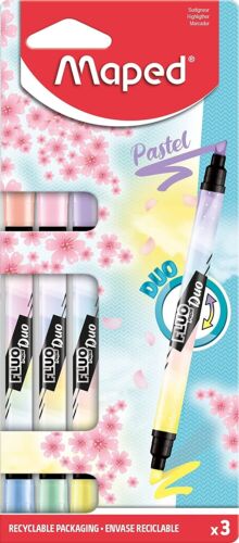 DUO PASTEL PENS X 3, Stationery, Markers & Highlighters