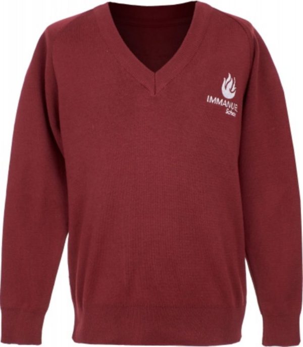 IMMANUEL MAROON V NECK JUMPER, Immanuel