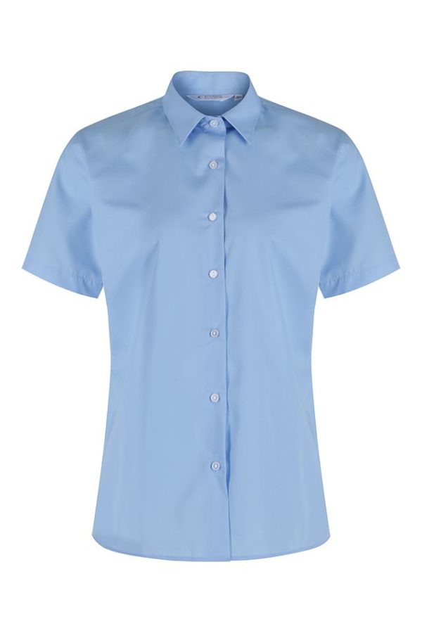 GIRLS BLOUSE - SKY SS (2), Girls Blouse, Langtons Junior