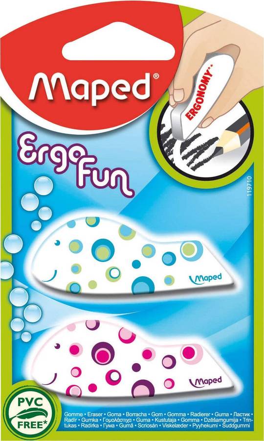 ERGO FUN ERASERS, Stationery