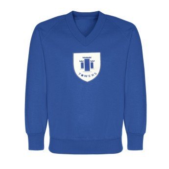 TOWERS V NECK SWEATSHIRT YEARS 5 & 6, Towers