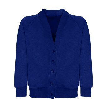 SWEAT CARDIGAN - ROYAL, Jumpers & Cardigans