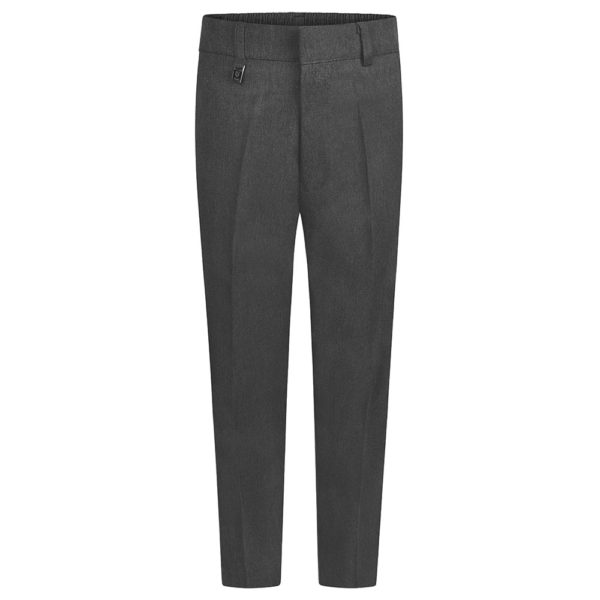 ZECO SLIM FIT TROUSERS - GREY, Boys Trousers, Junior Trousers