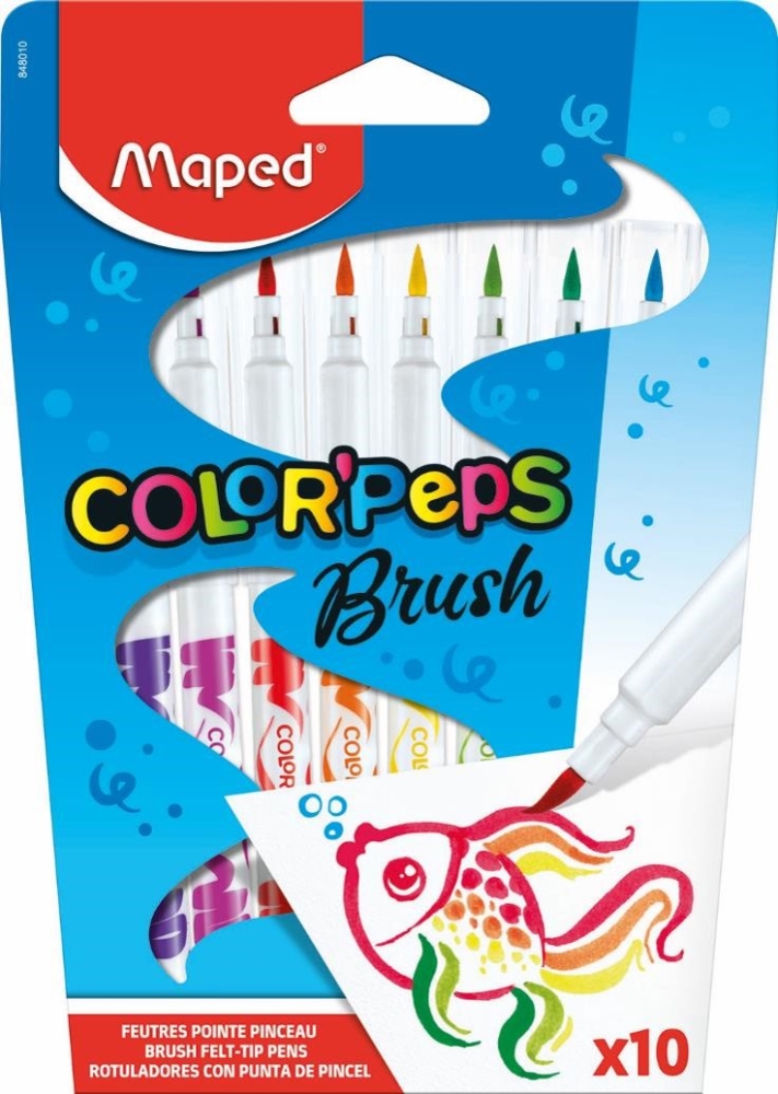 MAPED COLOR BRUSH FELT PENS, Colouring, Stationery