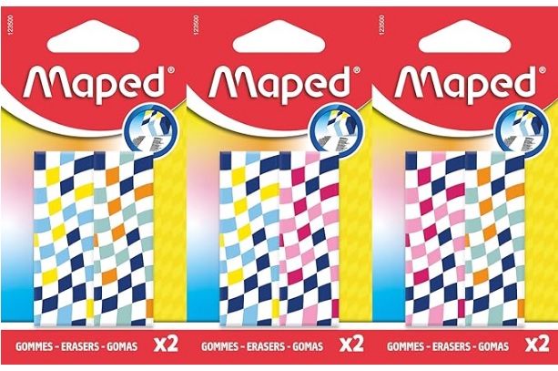 MAPED MULTI COLOUR ERASERS, Sharpeners & Erasers