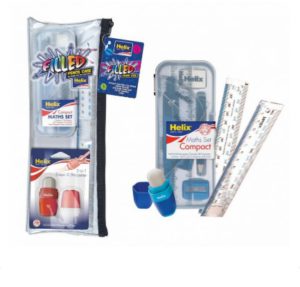 HELIX FILLED PENCIL CASE - INCLUDES MATHS SET, Stationery, Pens & Pencils, Pencil Cases & Rulers